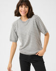 Lizza Striped Knit T-Shirt