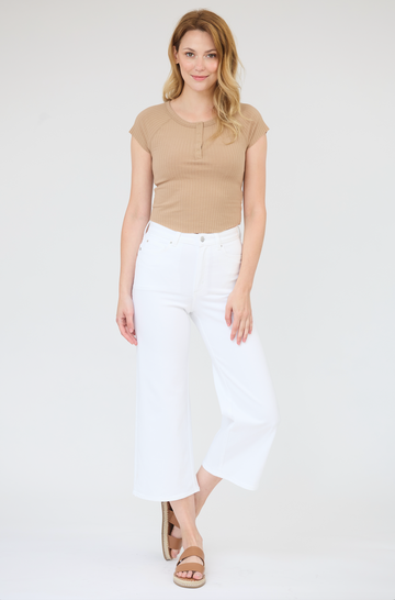 Lily Jeans Taille Haute Blanc - 2533