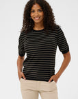 Lizza Striped Knit T-Shirt