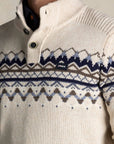 Ecru wool sweater with button closure