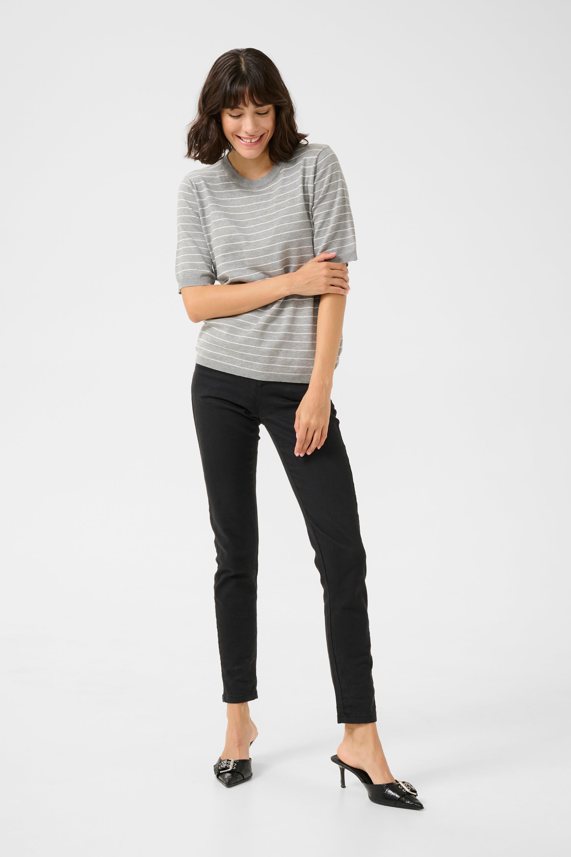 Lizza Striped Knit T-Shirt