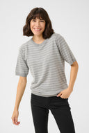 Lizza Striped Knit T-Shirt