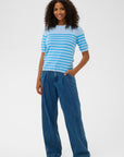 Lizza Striped Knit T-Shirt