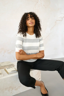 Lizza Striped Knit T-Shirt