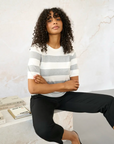 Lizza Striped Knit T-Shirt