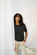 Lizza Striped Knit T-Shirt