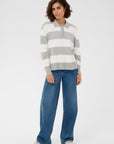 Lizza Striped Polo Pullover