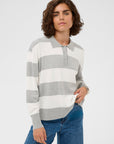 Lizza Striped Polo Pullover