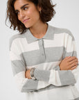 Lizza Striped Polo Pullover