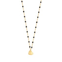 Collier Lucky Coeur - Résine noire
