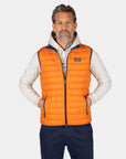 Orange quilted bodywarmer - Almond Orange