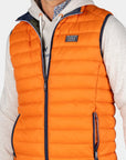 Orange quilted bodywarmer - Almond Orange
