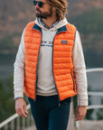 Orange quilted bodywarmer - Almond Orange