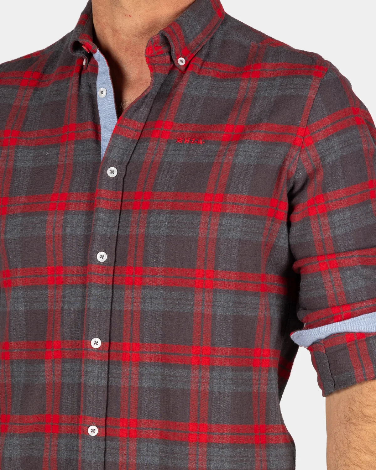Brown and red checkered shirt - Mud