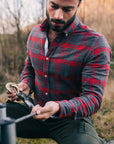 Brown and red checkered shirt - Mud