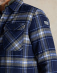 Barett Blue checked polyester shirt