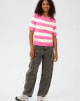 Lizza Striped Knit T-Shirt