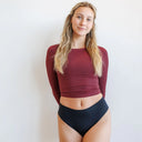 Culotte Tanga taille haute sans couture